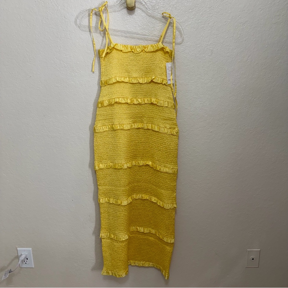 New show me your mumu Stella Smocked Dress size L - Picture 9 of 11